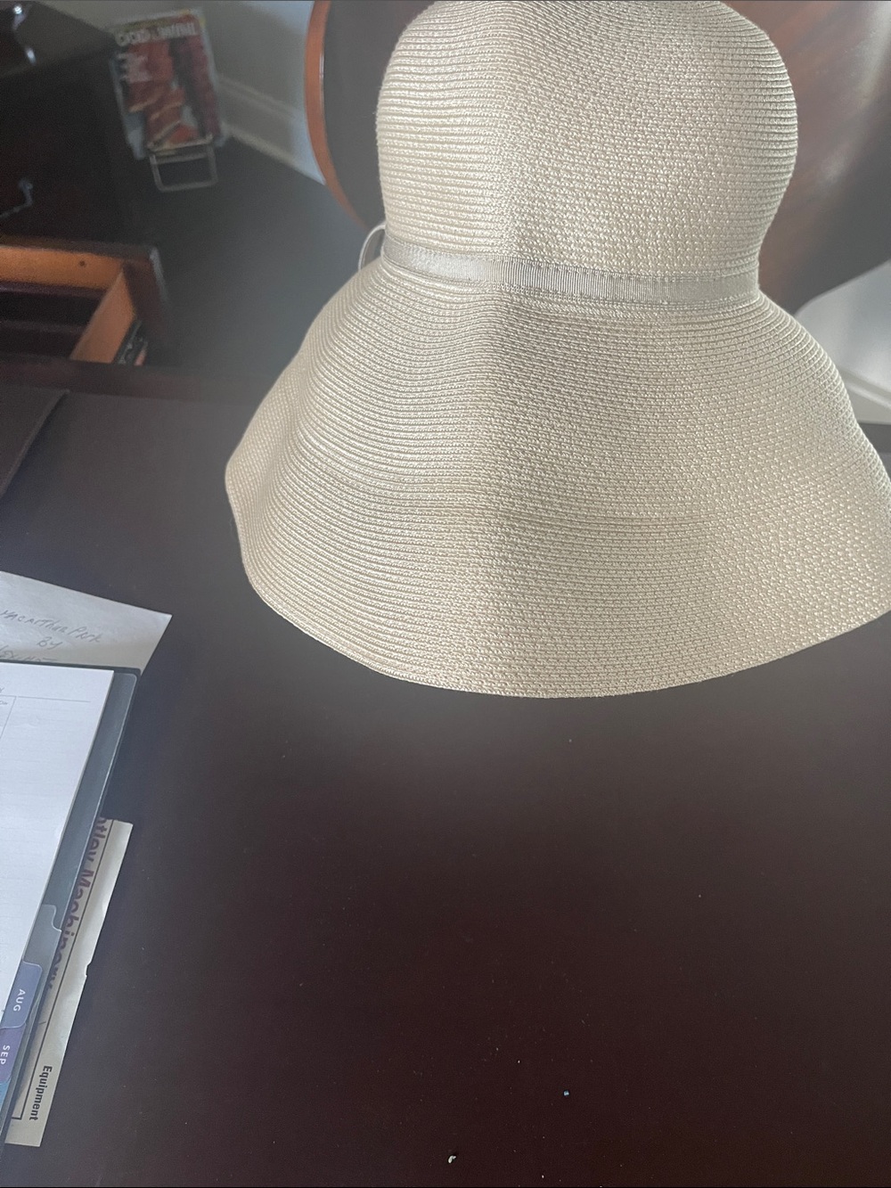 ERIKJAVITS 
Beige packable Brim Hat